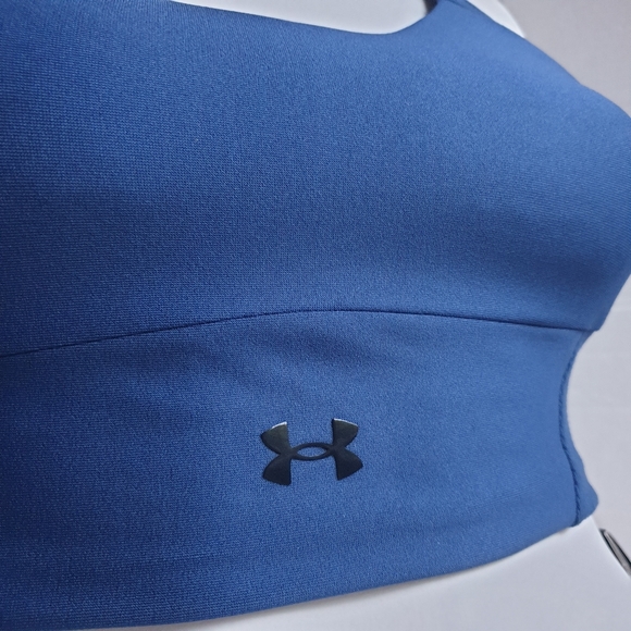 Under Armour Wm's UA Indigo Blue Infinity Medium Impact Racerback Sports Bra SM - Picture 11 of 16